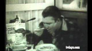 George Reeves Superman Kellogg's Corn Flakes Test Footage Commercial at his home.