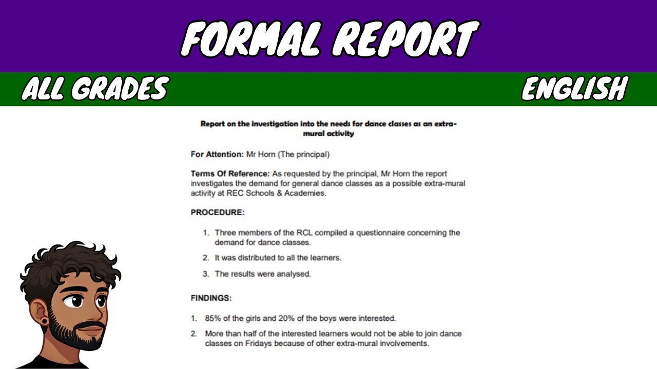 How to Write a Formal Report | English P3 Formats - YouTube