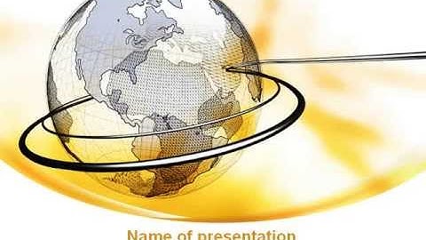 Yellow Globe PowerPoint Template by PoweredTemplate.com