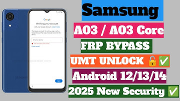 Samsung A03 Core Frp Bypass 2025 New Method | Android 11/12 Google Account Unlock With Test Point