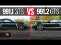 Porsche 991.1 GTS and Porsche 991.2 GTS model comparison