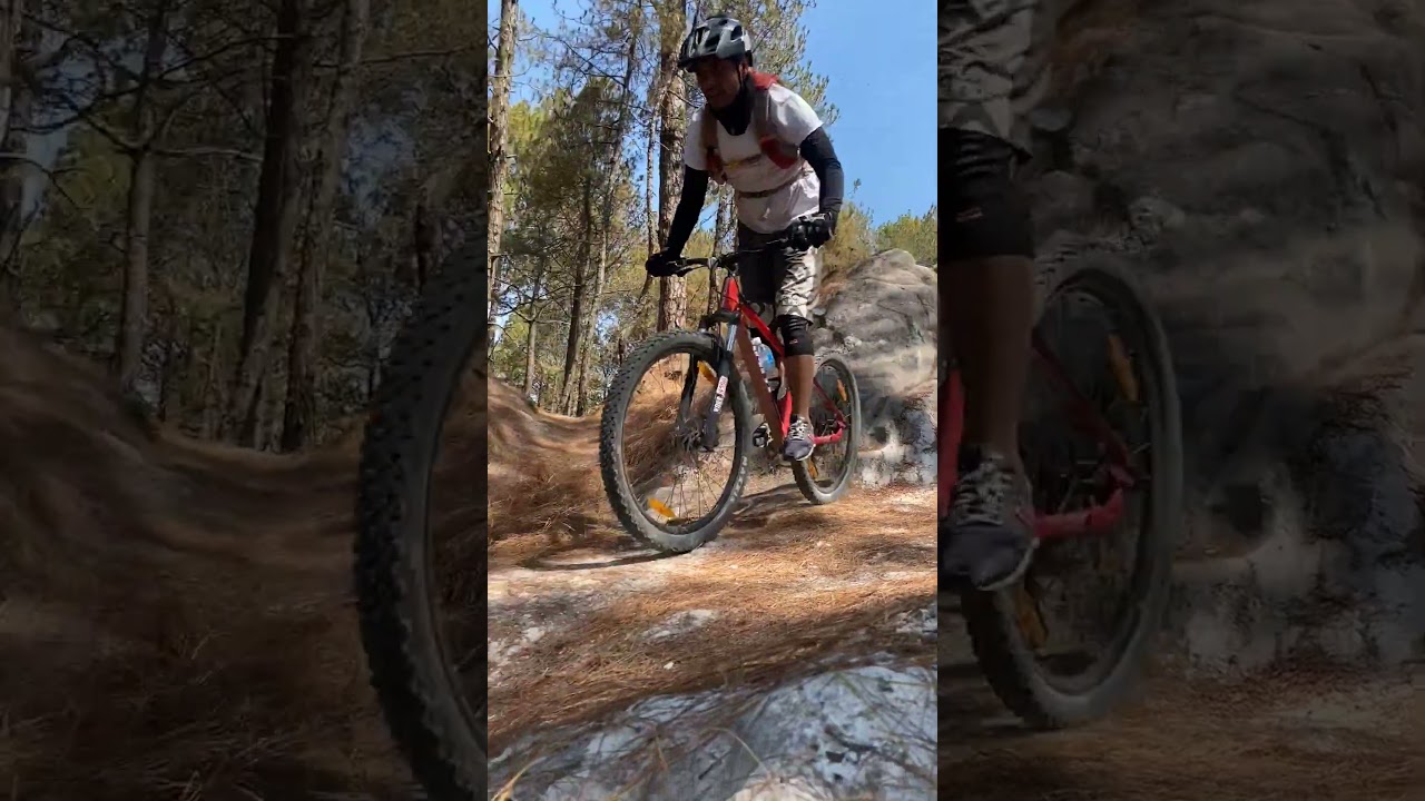 helipad mountain bike trail with 