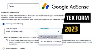 How to submit Tax information in Google Adsense 2023 | YouTube Adsense Tax Form