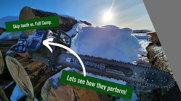 Full Comp. vs. Full Skip saw chain test | Husqvarna 562xp