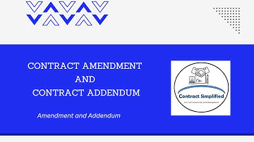 Contract Amendment and Contract Addendum | Contract Life Cycle Management