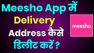 Meesho App Me Delivery Address Kaise Delete kare || How To Delete Delivery Address On Meesho App