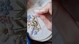 Chain Stitch Magic ✨ | From Happy Garden Pattern #embroidery #handembroidery #stitch #art #craft