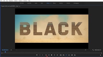 승희쌤 의 프리미어 영상수업, 이효리 Black 뮤직비디오 타이틀 효과, 트랙매트(Track Matte)를 활용한 타이틀(Title) 제작