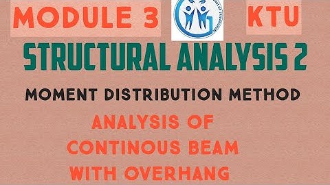 STRUCTURAL ANALYSIS 2 : Analysis of continous beams with overhang - MODULE 3,LECTURE 21