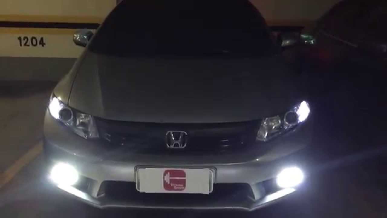 Instalação Xênon 6000k Honda Civic YouTube