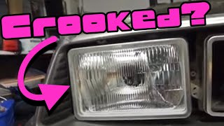 Crooked Headlights? Try this trick for your DeLorean DMC-12 Motor Car!