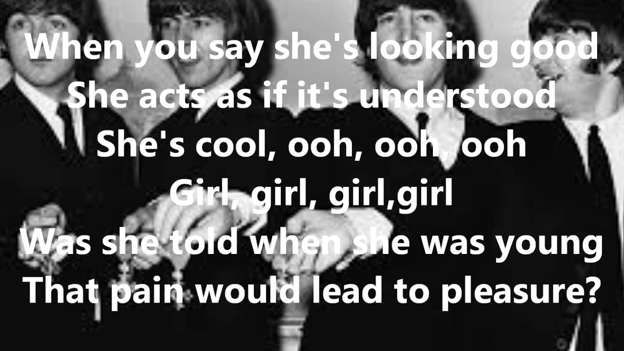 Girl with lyrics(The Beatles) YouTube