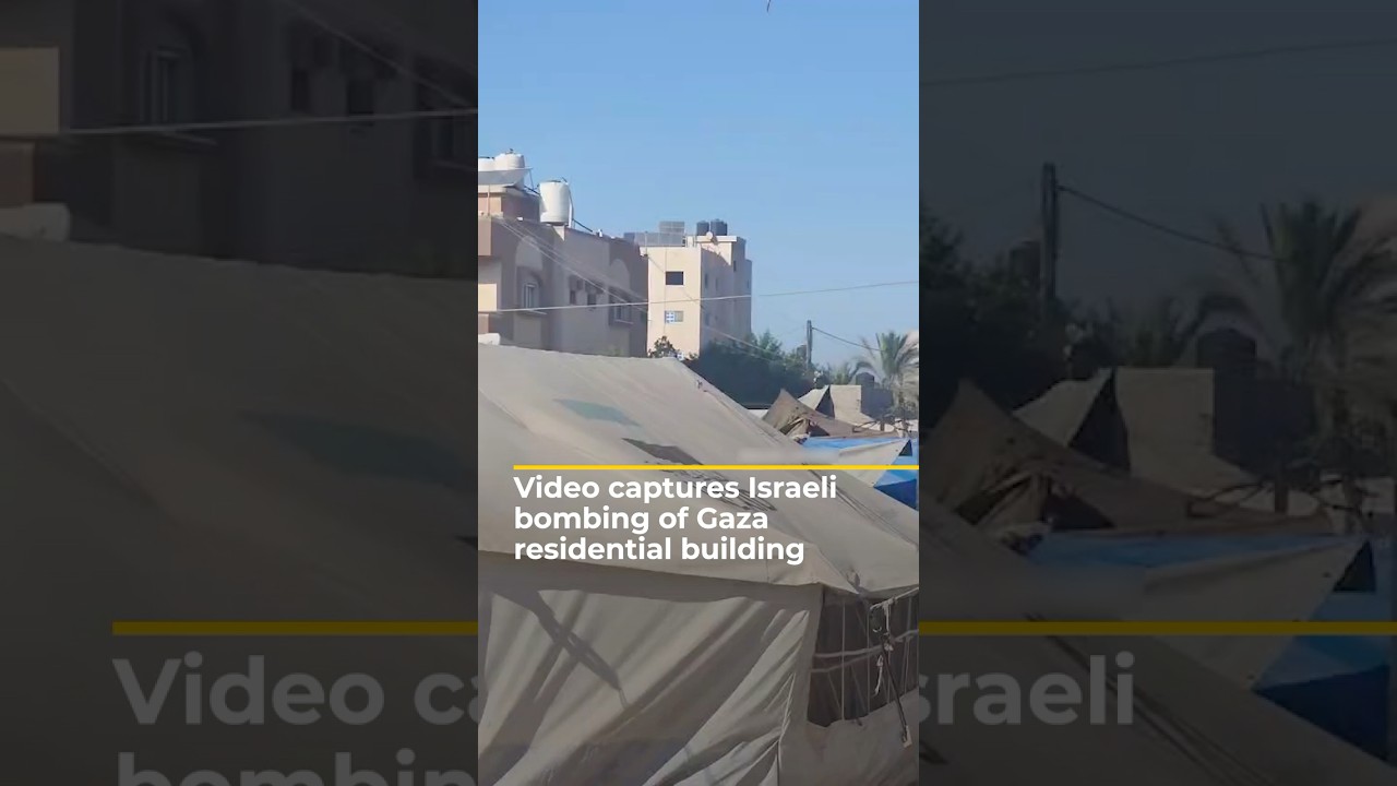 فيديو يوثق قصف إسرائيلي لمبنى سكني في غزة
