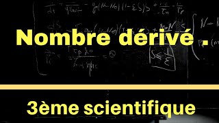 Nombre dérivé exercice corrigé 3éme science 3éme Maths 3éme techique