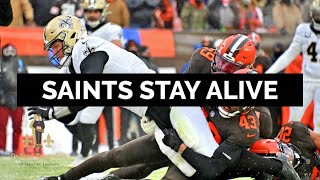 Saints Keep Their Playoff Hopes Alive With a Win Over the Cleveland Browns