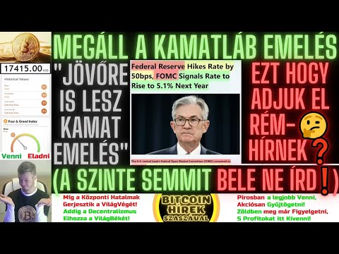Bitcoin Hírek (1168) - Itt az Év LegBikásabb Híre: Jövőre MegÁllítják a KamatLáb Emelést ~5% körül