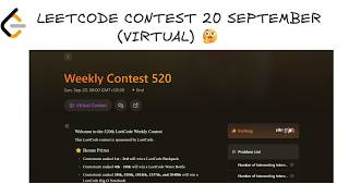 Leetcode-Weekly Contest 520(Virtual)  LiveStream