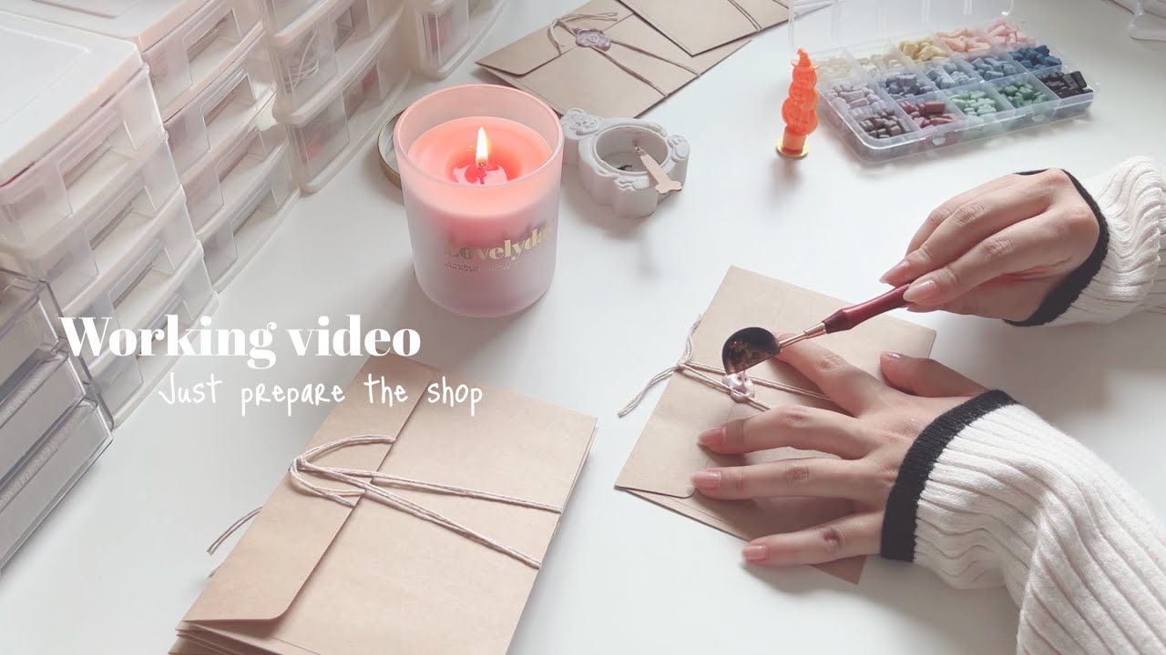 ［作業動画］🎃おまけ準備するだけ👻 | studio vlog | sealing stamp