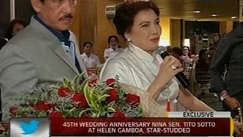 24 Oras: 45th wedding anniversary nina Sen. Tito Sotto at Helen Gamboa, star-studded