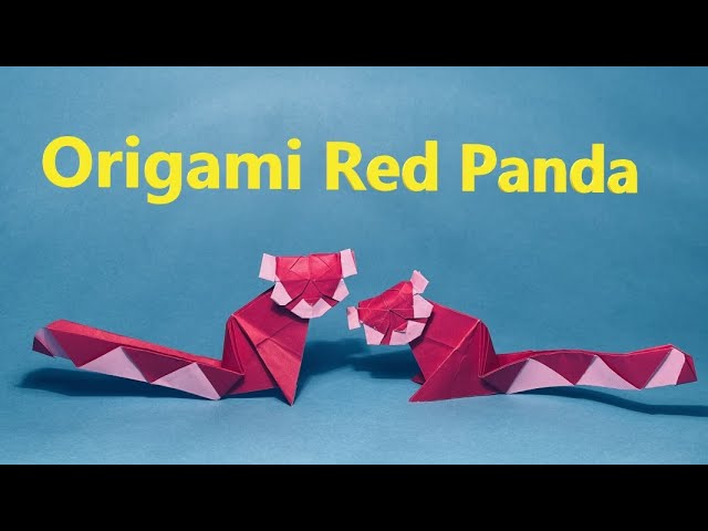 How to make an easy Origami Red Panda, step by step tutorial 