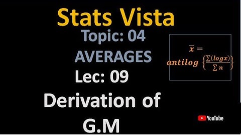 Derivation of G.M