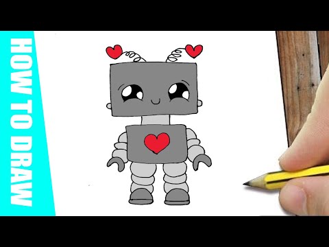 HOW TO DRAW A ROBOT KAWAII | HOE TEKEN JE EEN ROBOT?