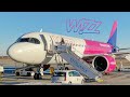 Wizzair a320neo full 4k flight from budapest to milan mxp  seat 4f