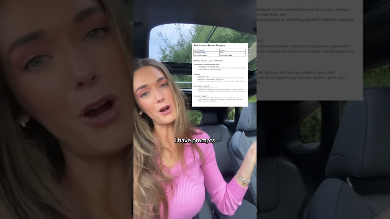 performance review template example from 