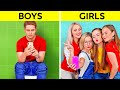 BOYS vs GIRLS || Morning Routine Moments And Fun Real Differences You Can Relate To By 123 GO! BOYS