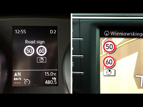 VW Golf MK7 (5G) Dynamic Road Sign Display activated