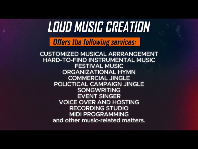 LOUD MUSIC CREATION Services Offered class=