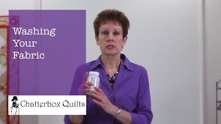 Beginner Quilting Information: Prewashing Your Fabric - Fabric Fundamentals Episode 5
