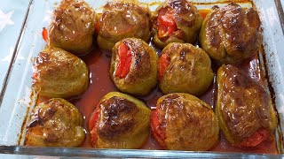 Yok Böyle Bi̇r Lezzetbiber Dolmasını Fırında Yapın Tadına Doyamayacaksınızyemek Tari̇fleri̇