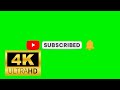 YouTube Subscribe Button Green Screen 4K | Animation Background
