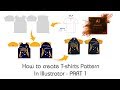 T-shirts Pattern In Illustrator - PART 1  | T- shirt Sublimation printing Pattern.