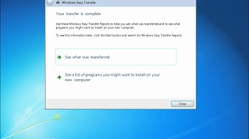 Windows Easy Transfer Windows XP to Windows 7