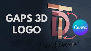 3D Interlocking Letter LOGO design with Canva | Kb GuideWala | canva tutorial