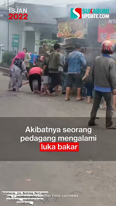Warung di Benteng Sukabumi Terbakar, Pedagang Tersembur Api #shorts