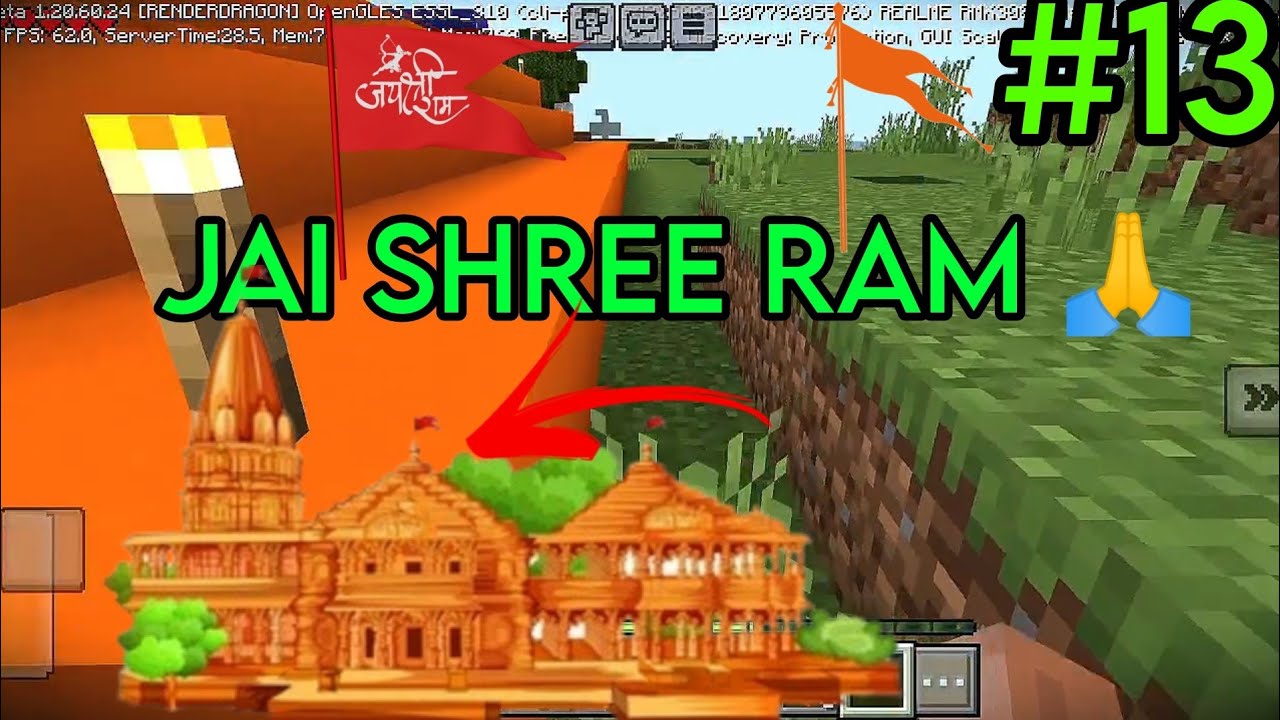 I BUILD A RAM MANDIR l MINECRAFT GAME DAY 13/100 Part 1 - YouTube