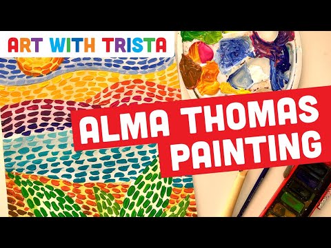 How To Paint A Landscape Like Alma Thomas Art Lesson Video Tutorial - Art With Trista