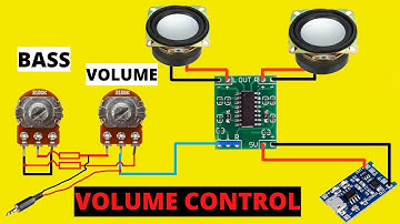 How to install volume control in amplifier//How to control bass and volume