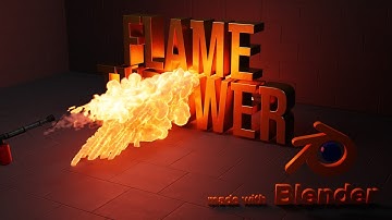 Flame Thrower Text Effect - Easy setup with Blender