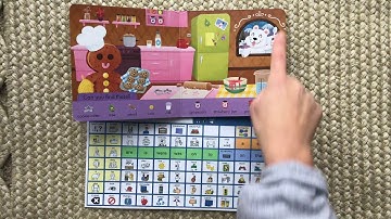 Reading in AAC! Gingerbread Seek and Find book with Unity 84