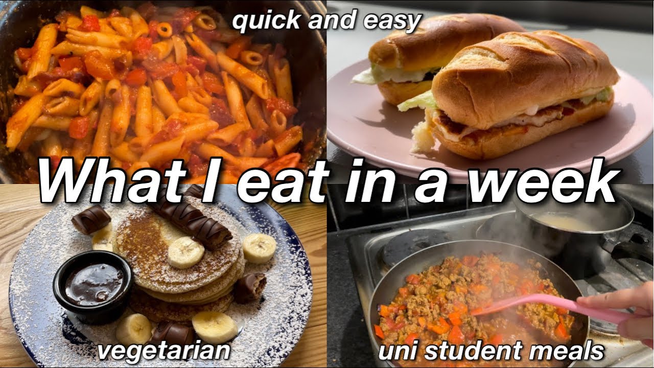 What I eat in a week as a university student on a budget quick and
