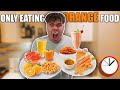 I Only Ate ORANGE FOOD for 24 HOURS challenge!! **IMPOSSIBLE**