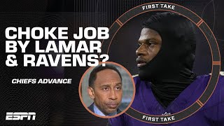 Definition of a CHOKE JOB! 😳 - Stephen A. on Lamar Jackson losing to Patrick Mahomes 👀 | First Take