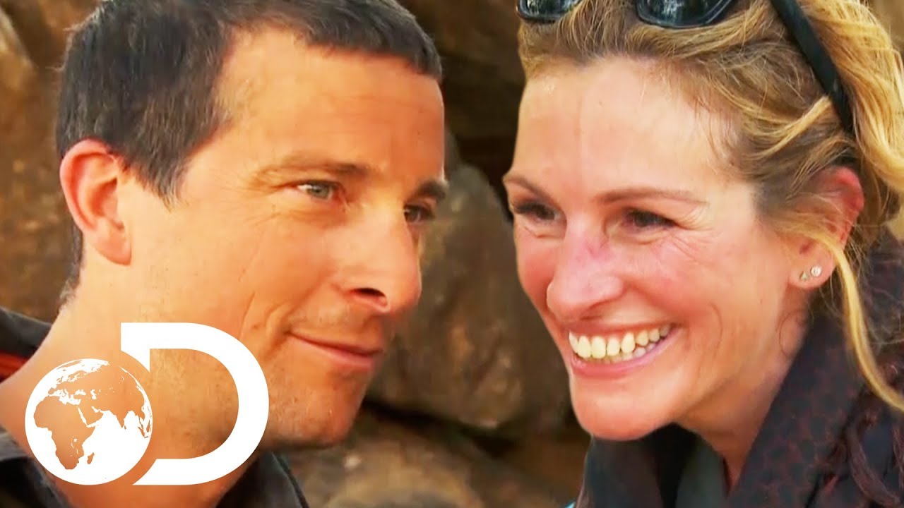 shocking definition Julia Roberts Faces Her Fear Of Heights To Get Vaccines To Children | Running Wild With Bear Grylls