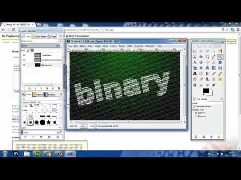 Speed Art: Binary Text Cutout