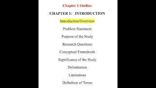 How to craft Introduction/Overview section of dissertation