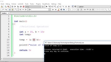 Relational Operators In C